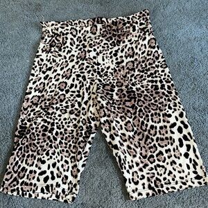 Animal Print Biker Shorts